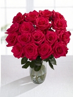 Ramo de rosas fucsia My Store 3 variedad Hot Explorer en florero de cristal para arreglos florales y eventos